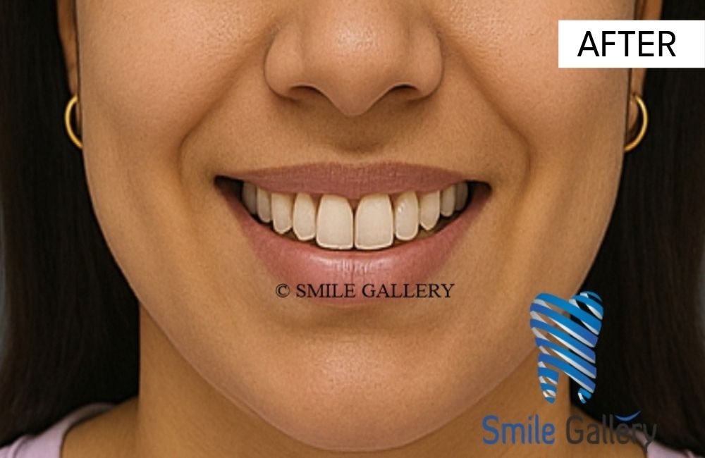 Porcelain veneers result — angle 2