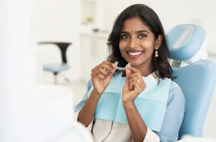 Patient in dental clinic consultation