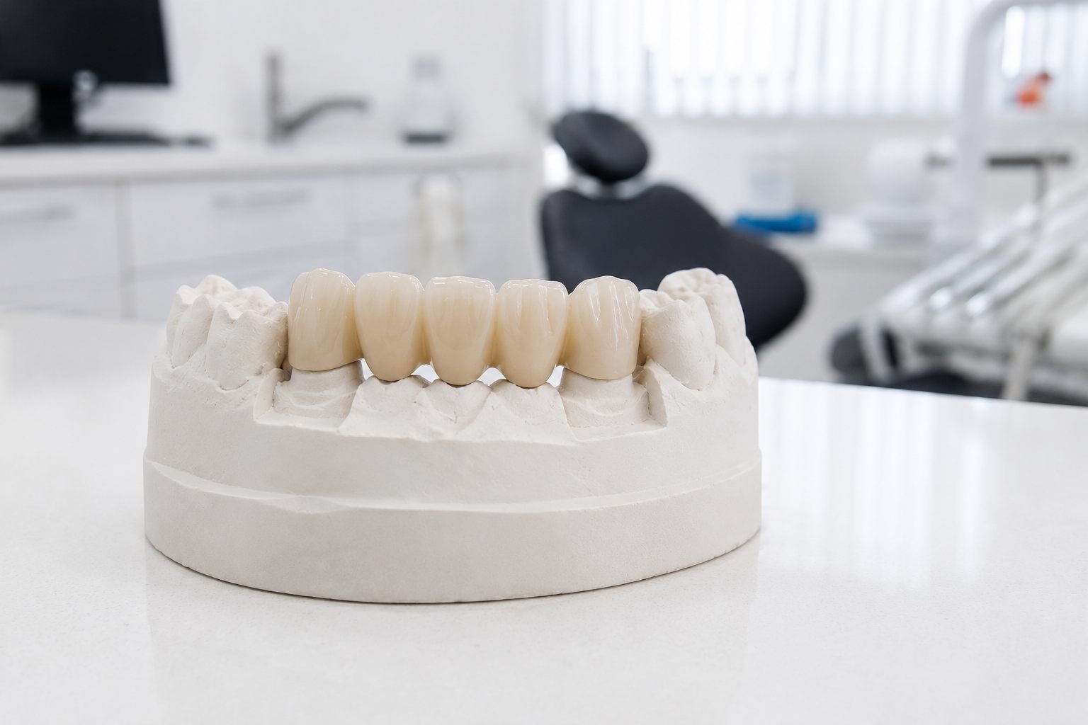 dental crown cost in Bhopal — a lab-made cap (crown) fitting over a prepared tooth